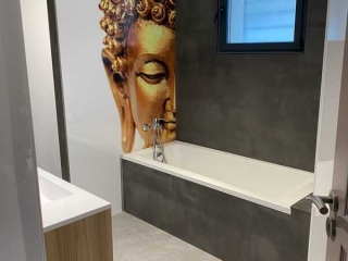 Décoration adhésive salle de bain Bouddha