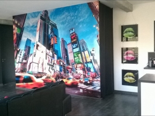 Décoration murale adhésive impression photo sur mesure, personnalisée
